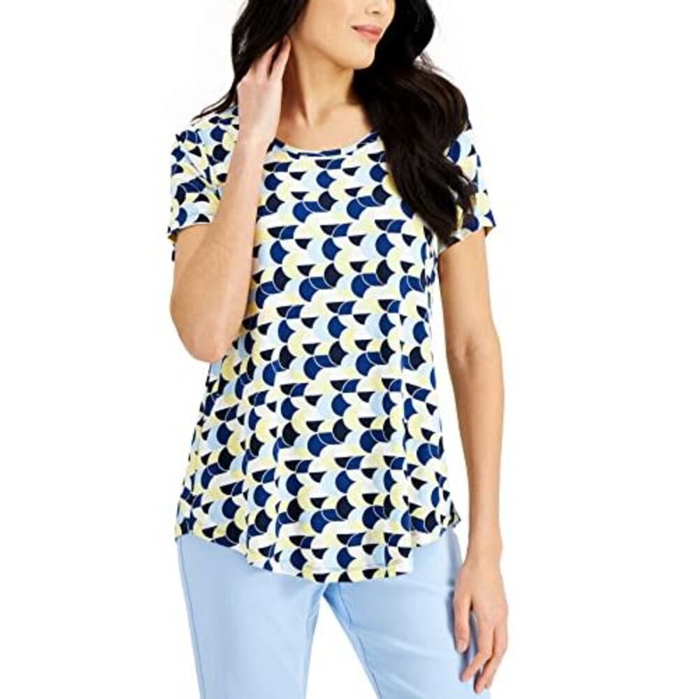 JM Collection Printed Top - Picture 2 of 4